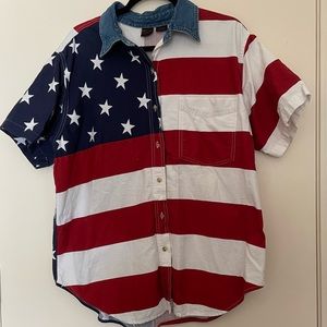 AMERICA shirt 🇺🇸 button up flag